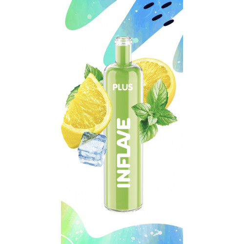 Электронная сигарета Inflave Plus 2200 затяжек Лимон Мята